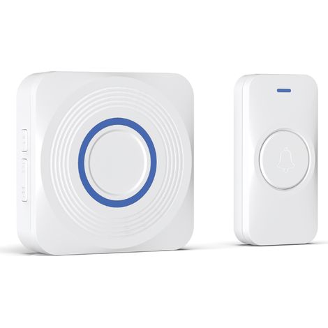 Konyks Dringg - Sonnette connectée WiFi + RF (Bouton IP65 + Carillon intérieur), Notifications sur Smartphone, Longue portée, IP65 (1/5)