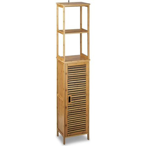 Armoire de salle de bain bambou 5 étages 170 cm (1/5)