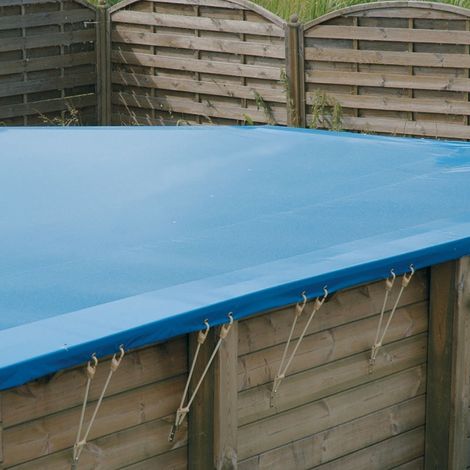 Bâche de sécurité Ubbink - Couverture piscine bois
