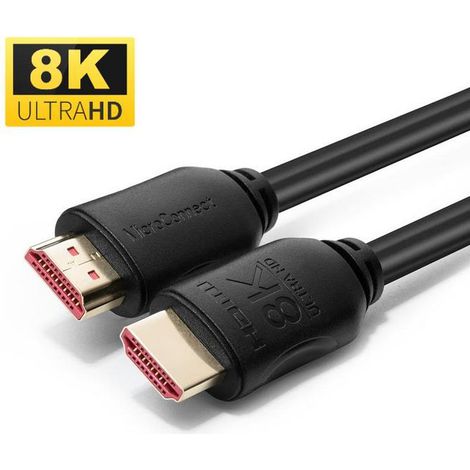 Câble MicroConnect HDMI 2.1 8K 120 Hz 48 Gb/s Noir 5 m (1/2)