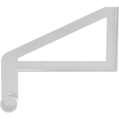 Soporte redondo blanco para riel de armario, 28 mm de diámetro CIME (1/5)