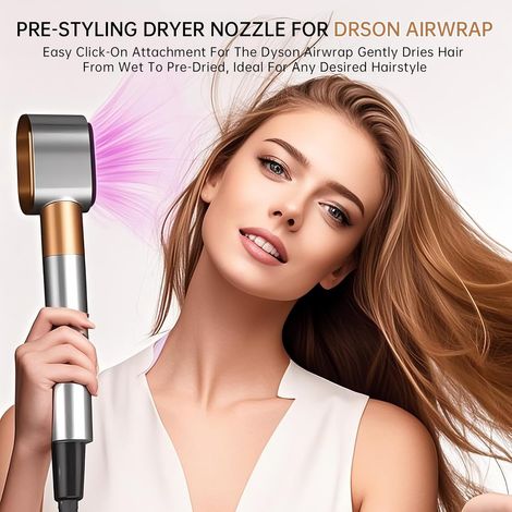 Bocchetta di asciugatura pre-styling per accessorio Dyson Airwrap HS01 HS05 HS08, accessorio di asciugatura pre-styling, compatibile con Dyson Airwrap, distribuzione uniforme del flusso d'aria, asciug (1/4)