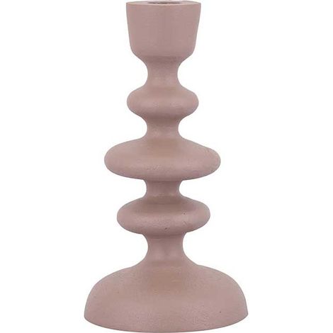 Bougeoir rose avec ronds 10x20cm (1/4)