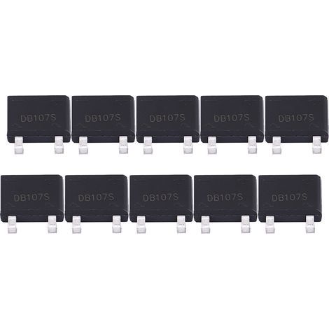 1A 1000V DB107S plusieurs lots pont redresseur carré pleine tension de courant (10 pièces) (1/5)