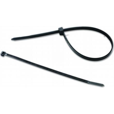 Fascette 2,5x200 100 pezzi nero - electraline