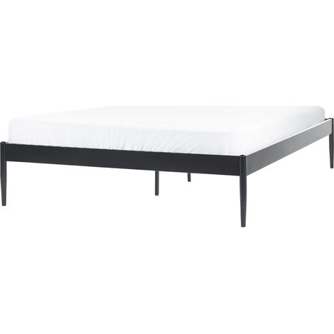 Bett mit Lattenrost Metall VAURS 160 x 200 cm Schwarz