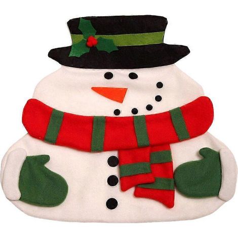 Set de table de Noël en forme de bonhomme de neige pour protéger la table (lot de 2), résistant à la chaleur (1/5)