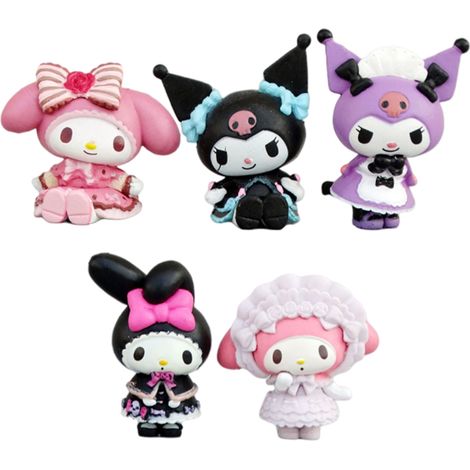 5Pcs Anime Action Figures Set Anime Model Statue Toys Car Dashboard Ornaments Cake Toppers Home Decorations Gifts (1/5)