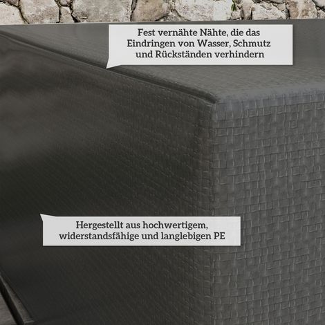 Housse de protection hivernale pour meubles de jardin imperméable anti-UV bâche 235 x 190 x 90cm grise (1/4)