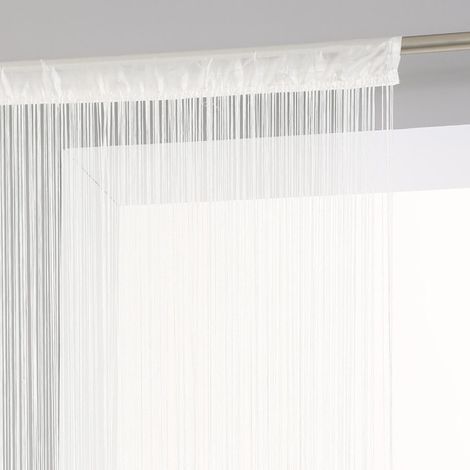 Atmosphera – Rideau de porte à fils 90 x 200 cm – 100% polyester – Lavable en machine à 30° – Passage de tringle tissé