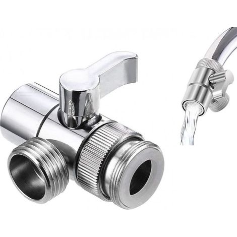 Diverter valve for tap - 1/2" connection - Diverter valve for shower - Three-way diverter valve - Shower adapter (1/5)