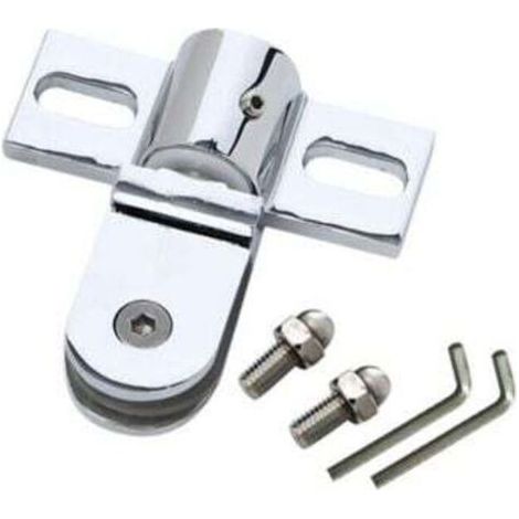 Charnière pivotante pour porte de douche en verre, charnière pivotante supérieure et inférieure (1/3)