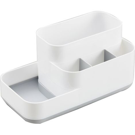 Caddy de rangement pour accessoires de salle de bains Gris/Blanc (1/5)