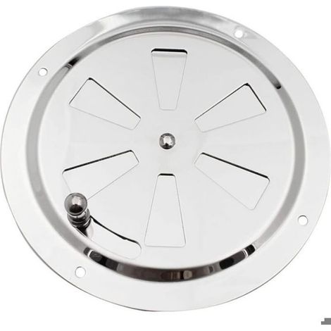 1 Grille de Ventilation Rond, Acier Inox 316, Diamètre 125mm, Aération Réglable, pour Bateau et Caravane (1/4)