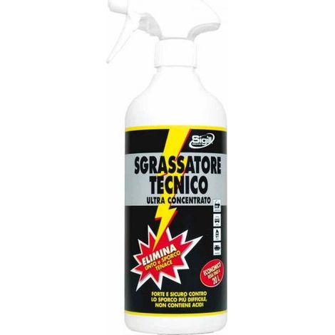 Sigill sgrassatore tecnico ultra concentrato 750 ml spray elimina grasso unto e sporco uso professionale (1/2)