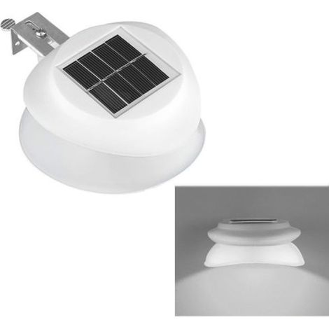 Éclairage solaire extérieur pour clôture, applique murale avec commande de lumière UFO (lumière blanche)-AquaForge (1/5)