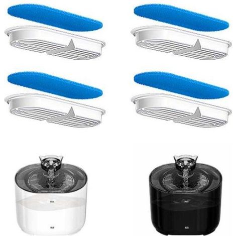 Lot de 4 sets de filtration pour fontaine Aqua