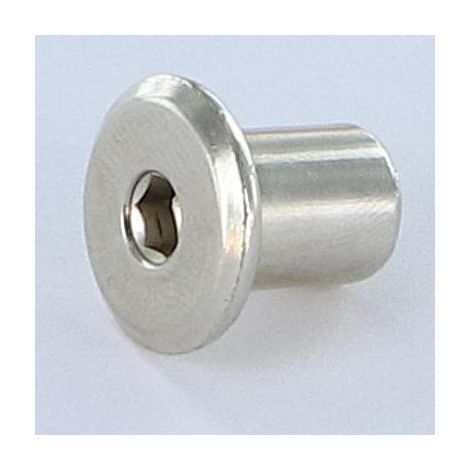 Vis Express – Écrou relieur Combifix tête plate M6 – Diamètre tête 15mm – Longueur sous tête 15mm – Acier zingué – 1 pièce