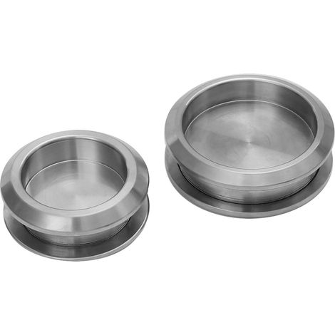 Edelstahl Griffmulde Glastür Glastürgriff Muschelgriff Griffmuschel Beschlag Ø 57 mm (1/4)