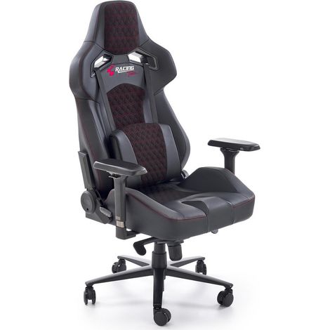 Fauteuil gaming design en éco-cuir noir Python (1/5)