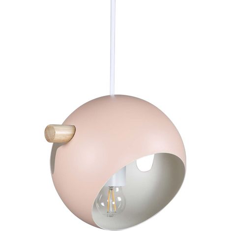 Suspension en acier Tubbie vieux rose 1 abat-jour (1/4)