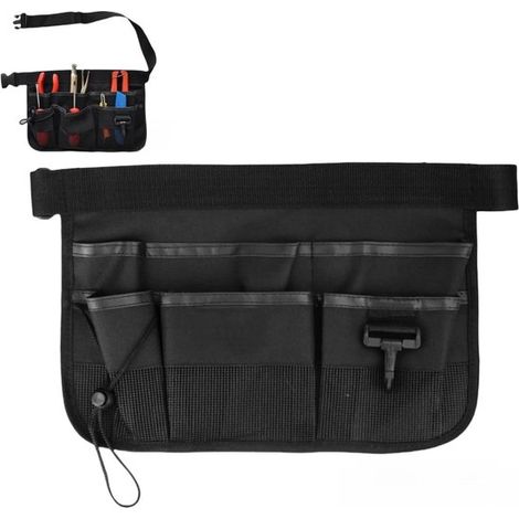 Pochette de ceinture 34 x 23 cm pour outils de jardin, sac à outils résistant en tissu Oxford, organisateur d'outils, sac à outils ajustable (1/5)
