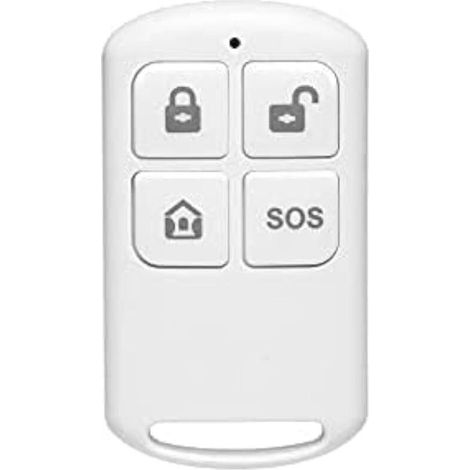 télécommande sans Fil, Compatible avec Les Panneaux HUXGO, Touche SOS, armement et désarmement du système de sécurité, Blanc (1/4)