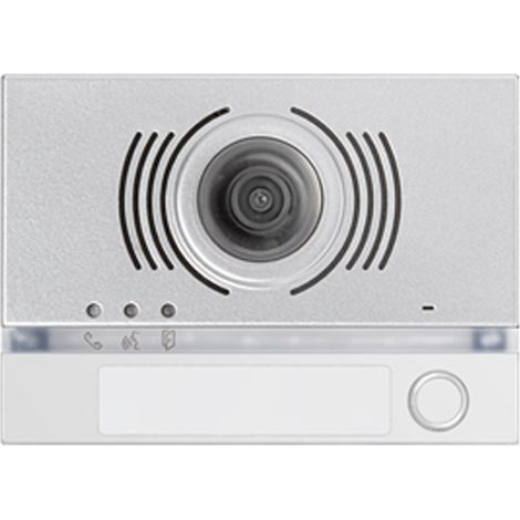 Frontalino Alpha bianco per posto esterno con un pulsante Urmet 1168/141W