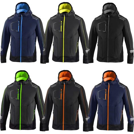 Chaqueta de trabajo Sparco York Tech Soft-Shell 02412 - XS - Negro /Naranja
