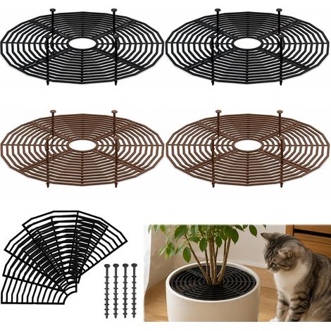Lot de 4 grilles de pot de fleurs - Diamètre : 30 cm - Peut être découpé (1/5)