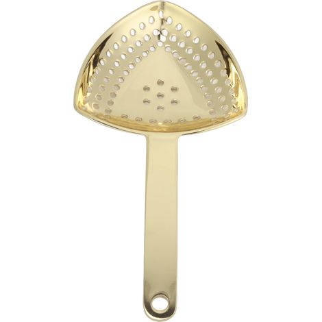 Filtre à thé en acier inoxydable, passoire à glaçons triangulaire dorée, séparateur de glace pour cocktail (1/5)