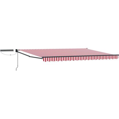 Toldo Retráctil Eléctrico Rojo, Blanco, Antracita 4 x 3 m vidaXL (1/5)