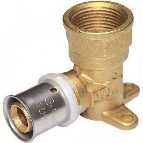 IDRO BRIC Gomito Femmina con Staffa 1/2x16 A Pressare per Multistrato (1/3)