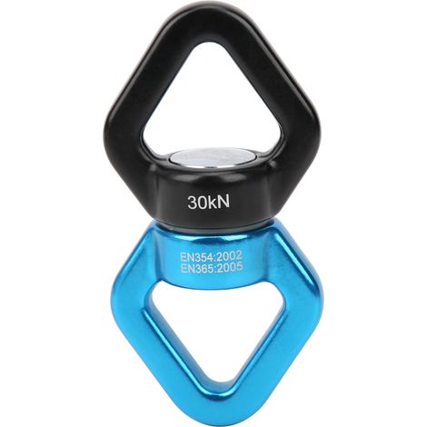 Mousqueton pivotant 360° pour balançoire, accessoire de suspension de sécurité pour escalade extérieure, yoga - Noir Bleu (1/5)
