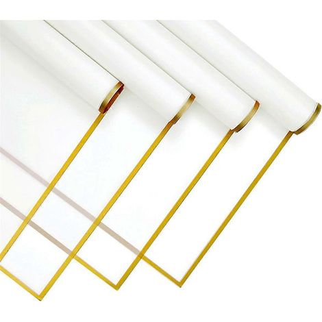 20 Blatt Blumengeschenkpapier mit 10 Grußkarten, Weiß
