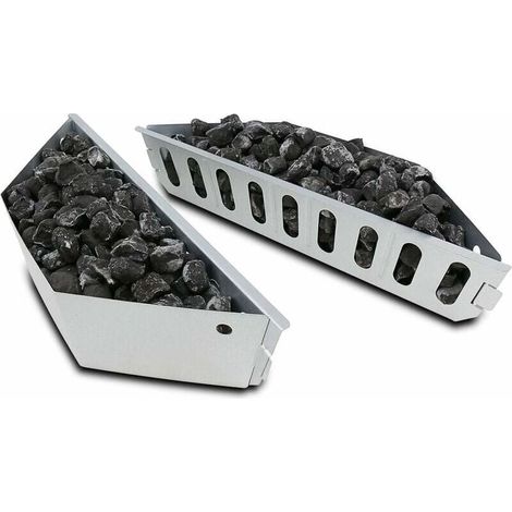 Paniers à charbon de bois pour barbecues Weber 47-67 cm – Lot de 2 – Acier galvanisé haute résistance – Chaleur directe et indirecte (1/5)