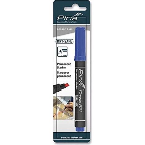 Pica Permanent Marker 2-6mm Punta a Cuneo Blu-SB