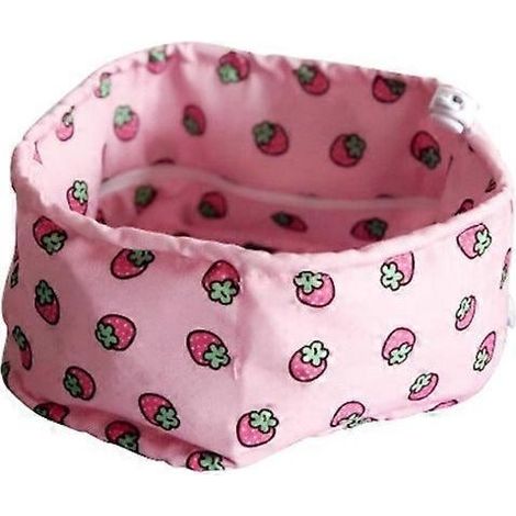 Collier de glace rafrachissant pour chien, rose fraise, taille L, respirant, séchage rapide, idéal pour promenade estivale, sac de refroidissement pour animal. (1/4)