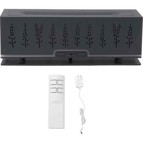 Diffuseur d'arômes Flamme 200ml Silencieux Lumière Nocturne Apaisante pour Maison Bureau 100-240V Gris Noir Prise US (1/5)