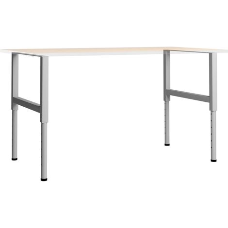 Cadres d'établi réglables 2 pcs Métal 85x(69-95,5) cm Gris