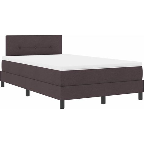Maison Exclusive - Letto a molle con testiera Marrone Scuro 120 x 190 cm Tessuto (1/5)