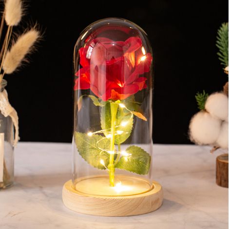 Décoration de chambre, veilleuse rose, cadeau idéal pour maman, cadeau pour votre petite amie, rose rouge lumineuse