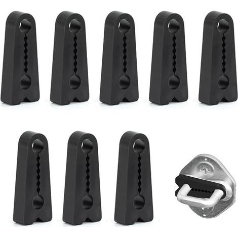Amortiguadores de silicona para puertas de coche (paquete de 8) a prueba de golpes, cancelación de ruido, universales para SUV, sedán, utilitario y RV (negro) (1/5)