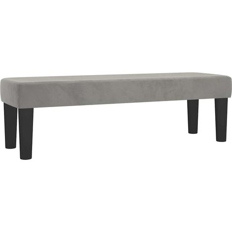 vidaXL Banco de terciopelo gris claro 100x30x30 cm (1/2)