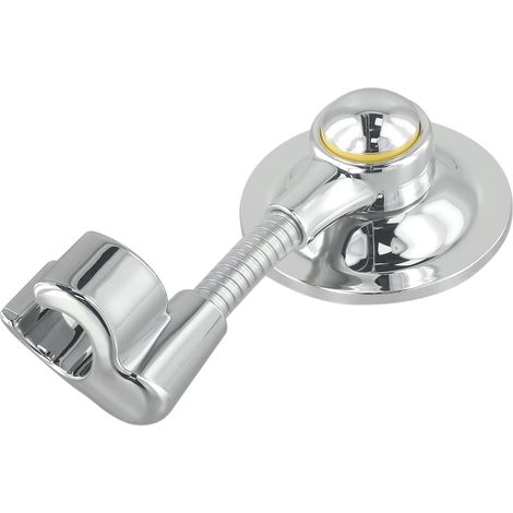 Support de douche manuel réglable avec ventouse, fixation murale pour pommeaux de douche standard, compatible avec les murs carrelés ou en verre, pour un réglage facile de la hauteur et de l'angle. (1/5)