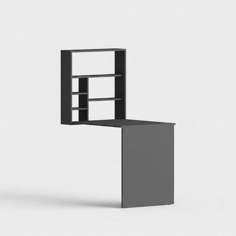 Holzschreibtisch "Sedir" - 90 x 59 x 154 cm - Anthrazit (1/4)
