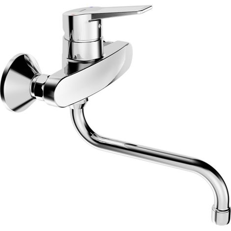 Hansa Twist - Spültisch-Einhand-Wandarmatur, chrom 09692193 (1/4)