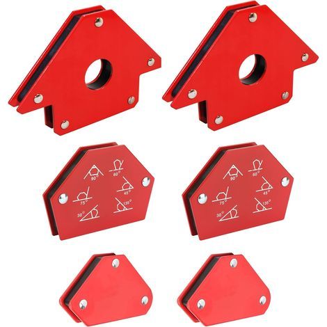 6-teiliges magnetisches Schweißstützset, Schweißmagnete, magnetischer Schweißpositionierer für Elektroschweißen, magnetischer Winkelschweißpositionierer (1/5)