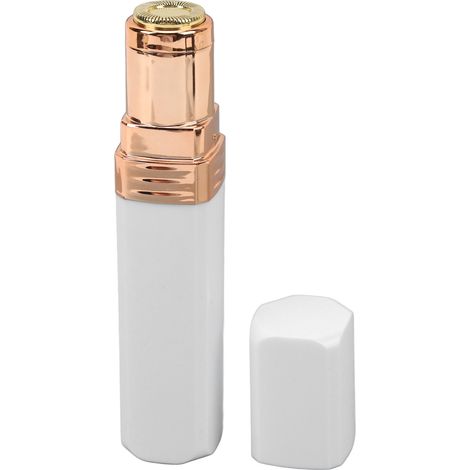 Tondeuse à sourcils et visage pour femmes, lavable, douce, compacte et électrique, pour lèvre supérieure, aisselles et jambes, blanche (1/5)