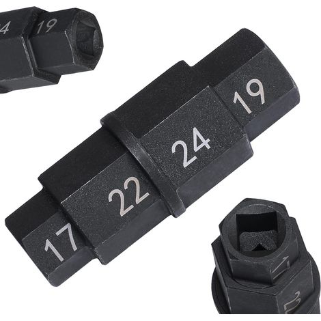 Passender Sechskant-Achsen-Einsatz für Motorrad-Vorderachse, 3/8 Zoll (17 mm, 19 mm, 22 mm, 24 mm) Innensechskant-Steckschlüssel (1/5)